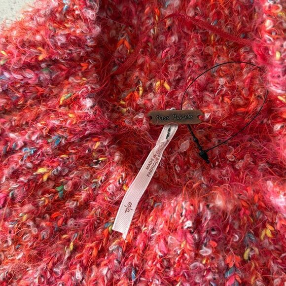 NWOT Free People Star Dust Pullover Long Sleeves Mock Neck Slouchy S Textured - Picture 9 of 13